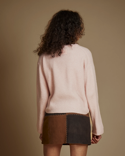 Różowy sweter z rozszerzanymi rękawami - Image #3