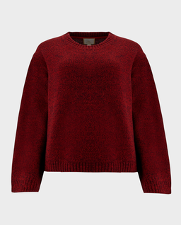 Bordowy sweter oversize z miękkiej dzianiny - Image #0