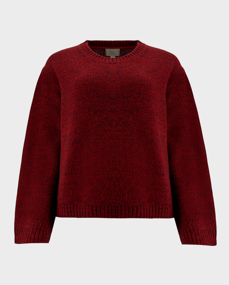 Bordowy sweter oversize z miękkiej dzianiny