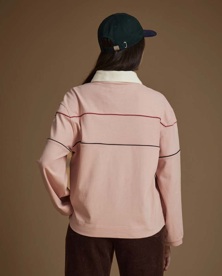 Różowa bluza polo z logo - Image #3