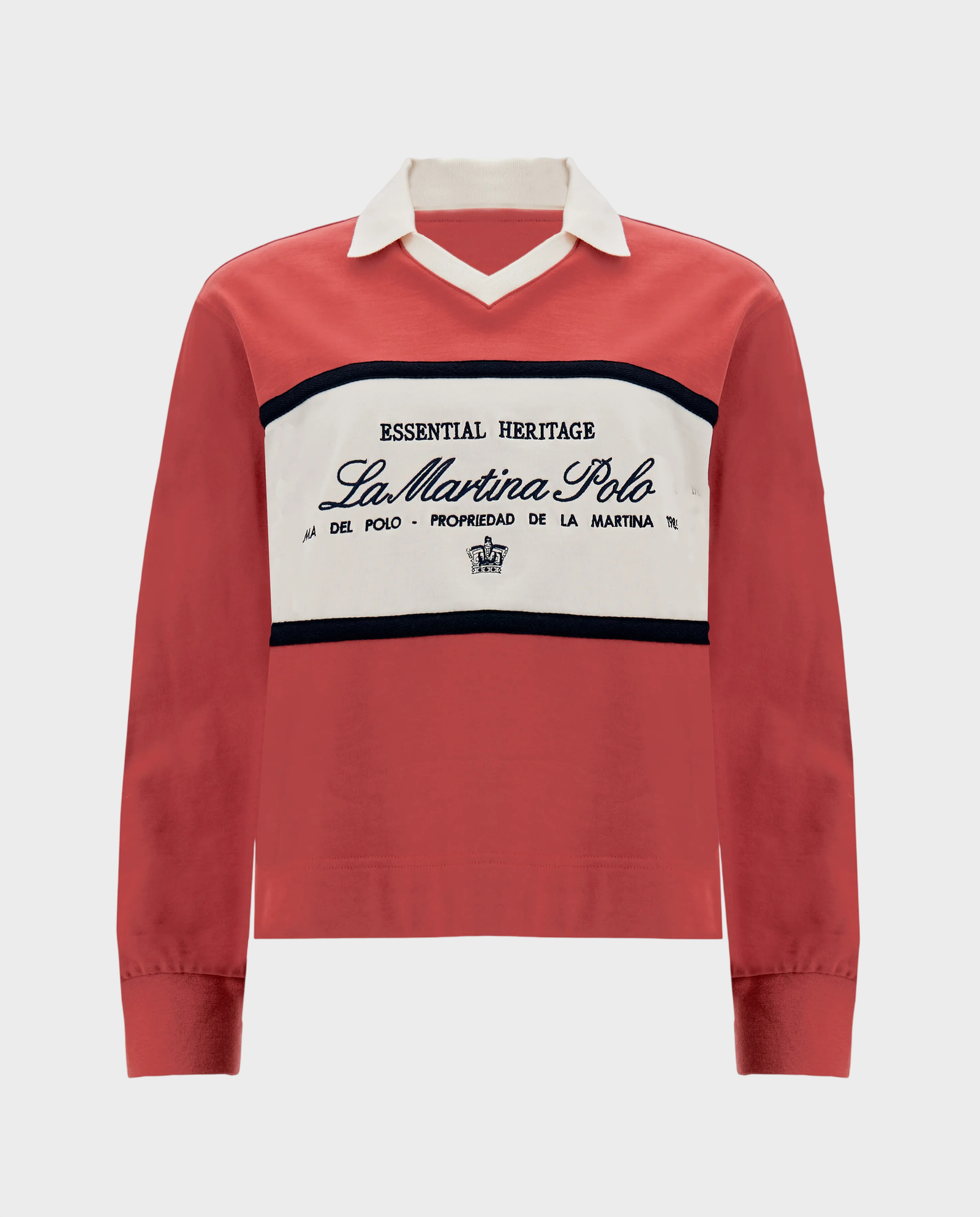 Koralowa bluza polo z nadrukiem - Image #0