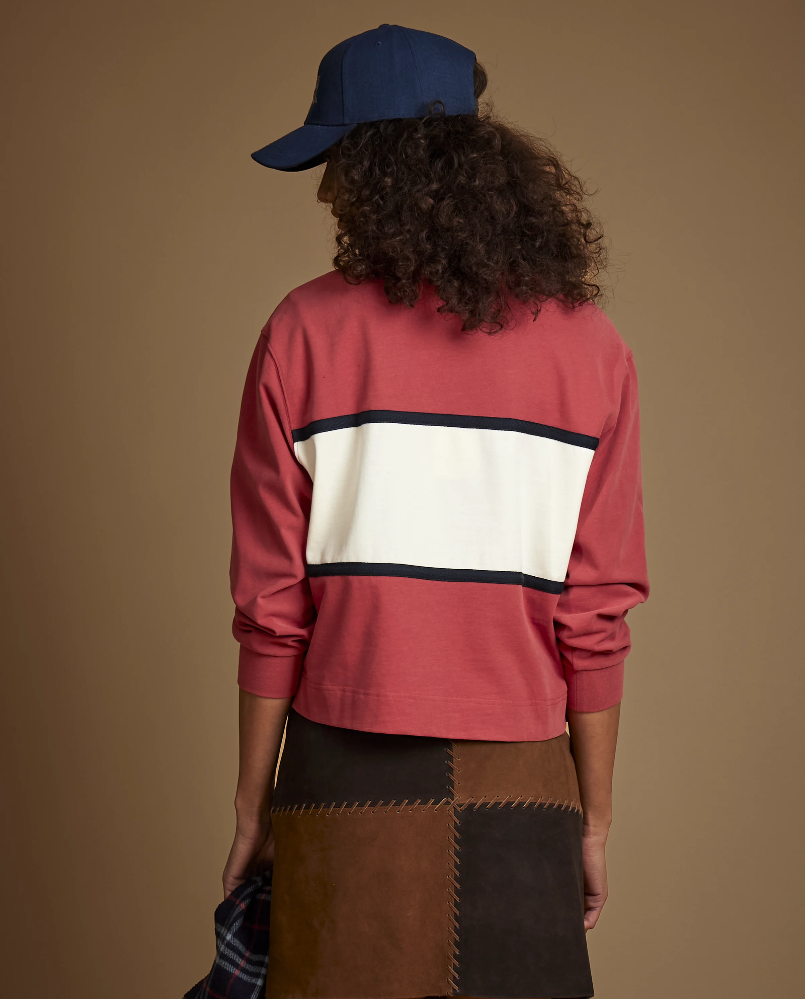 Koralowa bluza polo z nadrukiem - Image #3