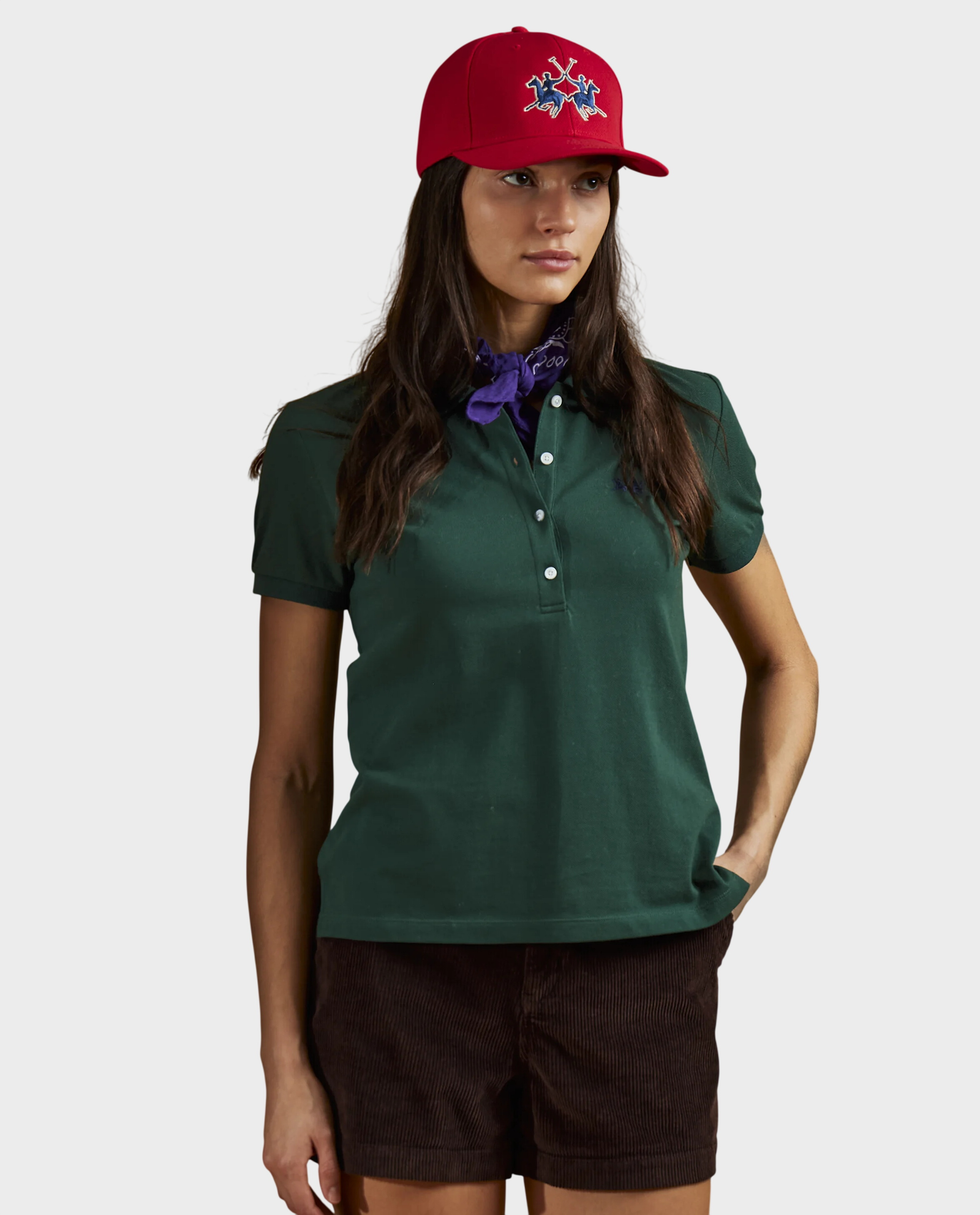 Zielona koszulka polo z logo - Image #1