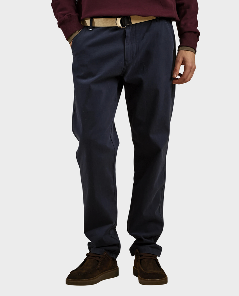 Granatowe spodnie chino