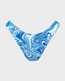 Niebieski dół od bikini z printem - Image #0