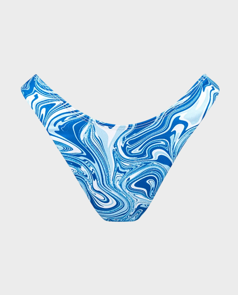 Niebieski dół od bikini z printem