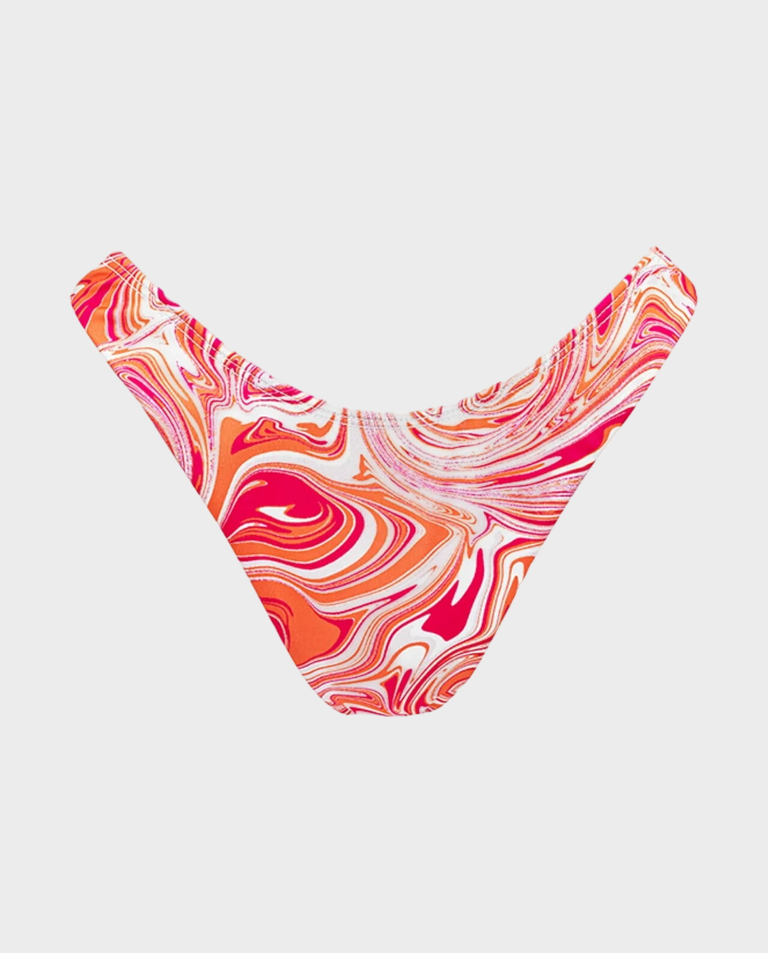 Różowy dół od bikini z printem