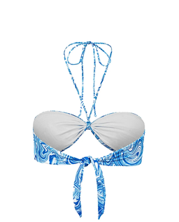 Niebieski wiązany top od bikini - Image #2