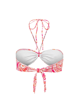 Różowy wiązany top od bikini - Image #2