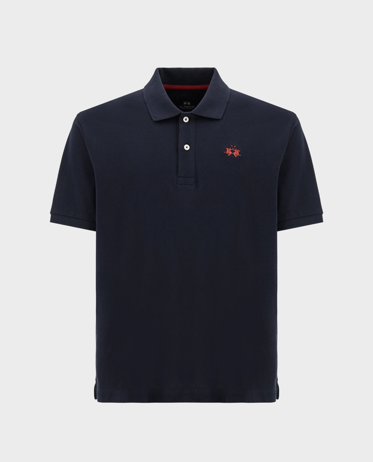 Granatowa koszulka polo regular fit - Image #0
