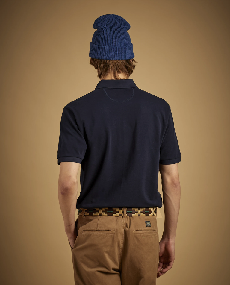 Granatowa koszulka polo regular fit - Image #3