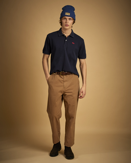 Granatowa koszulka polo regular fit - Image #4