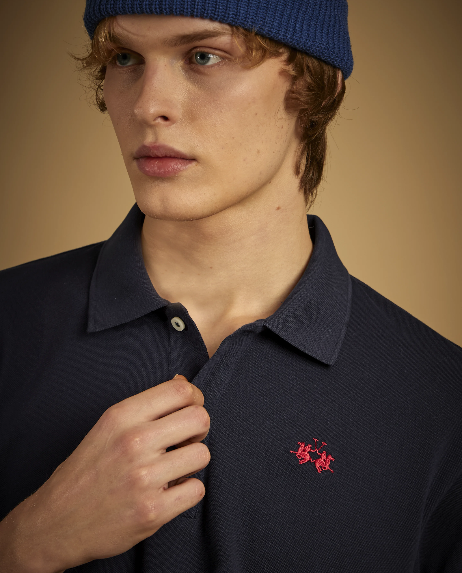 Granatowa koszulka polo regular fit - Image #2