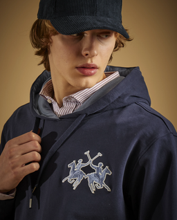 Granatowa bluza z kapturem - Image #2