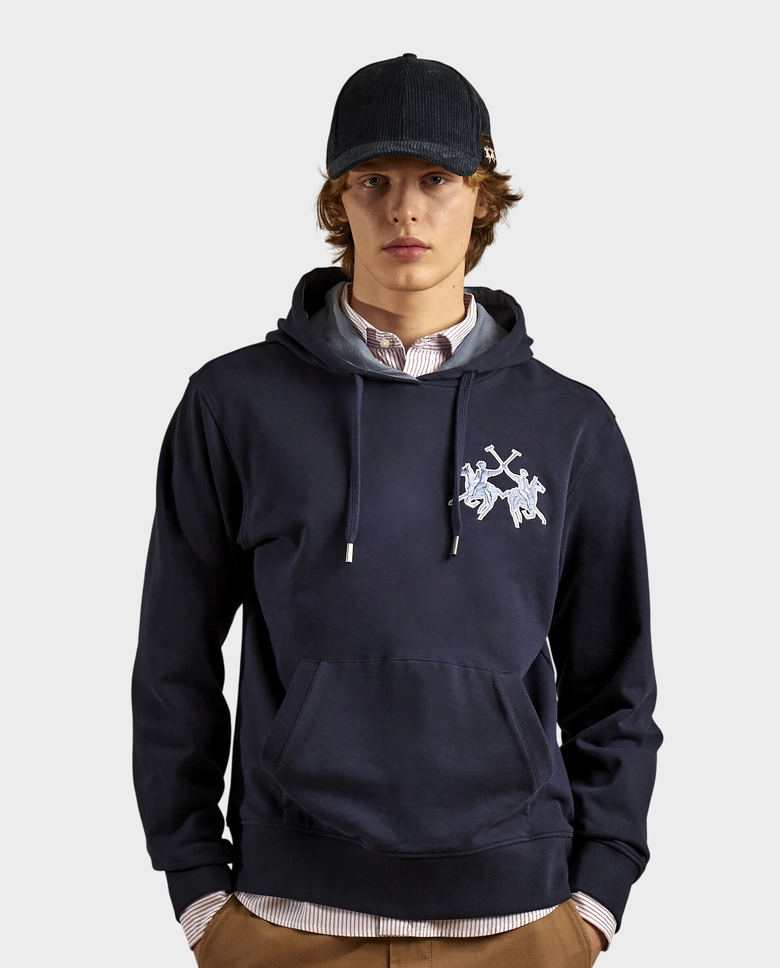Granatowa bluza z kapturem - Image #1