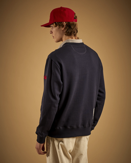 Granatowa bluza z haftowaniem - Image #3