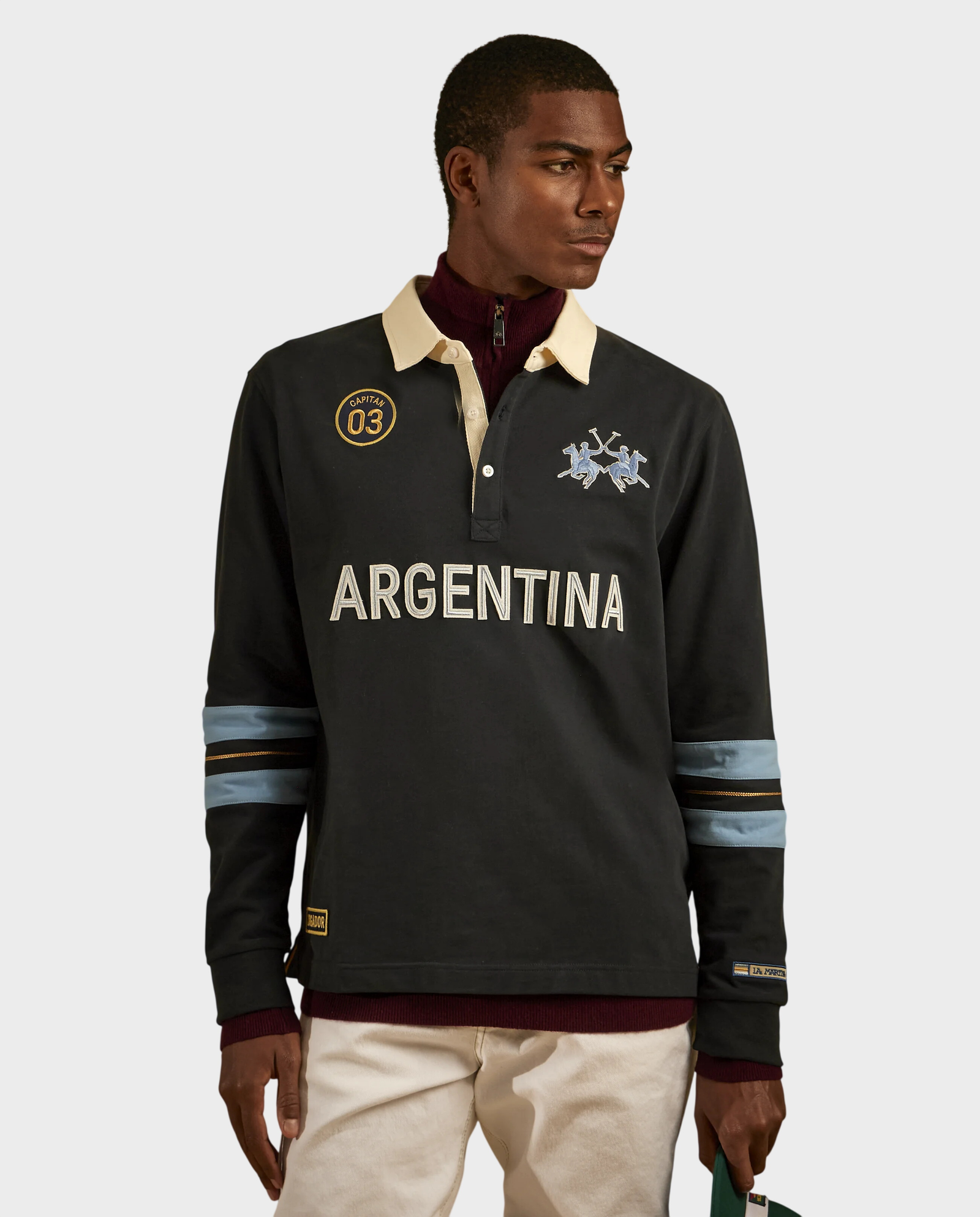 Bawełniany longsleeve z haftowaniem - Image #1