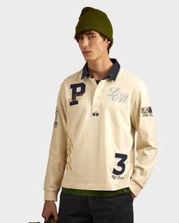 Kremowy longsleeve z naszywkami - Image #1