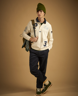 Kremowy longsleeve z naszywkami - Image #4