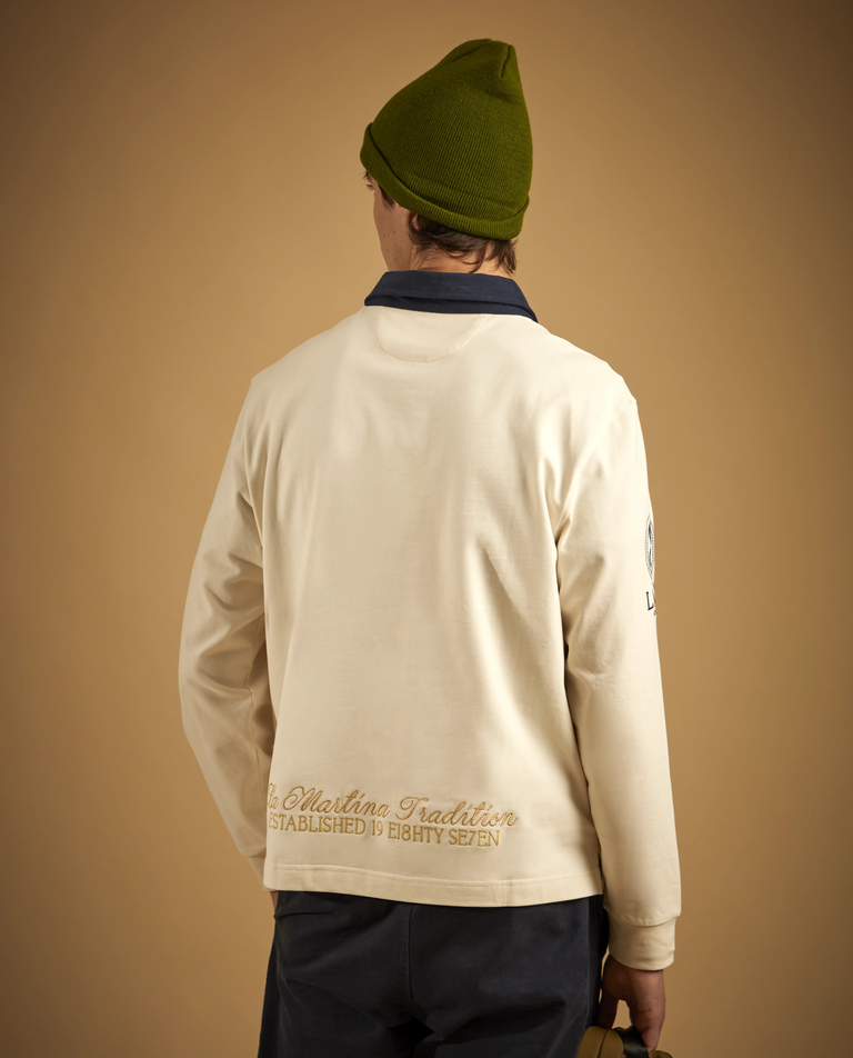 Kremowy longsleeve z naszywkami - Image #3