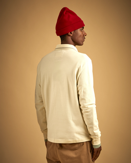 Kremowy longsleeve z kołnierzykiem i haftami - Image #2