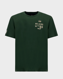 Zielony t-shirt z nadrukiem - Image #0