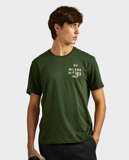 Zielony t-shirt z nadrukiem - Image #1