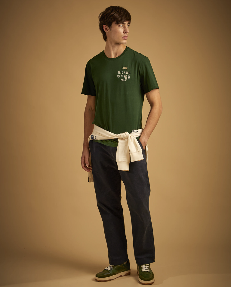 Zielony t-shirt z nadrukiem - Image #4