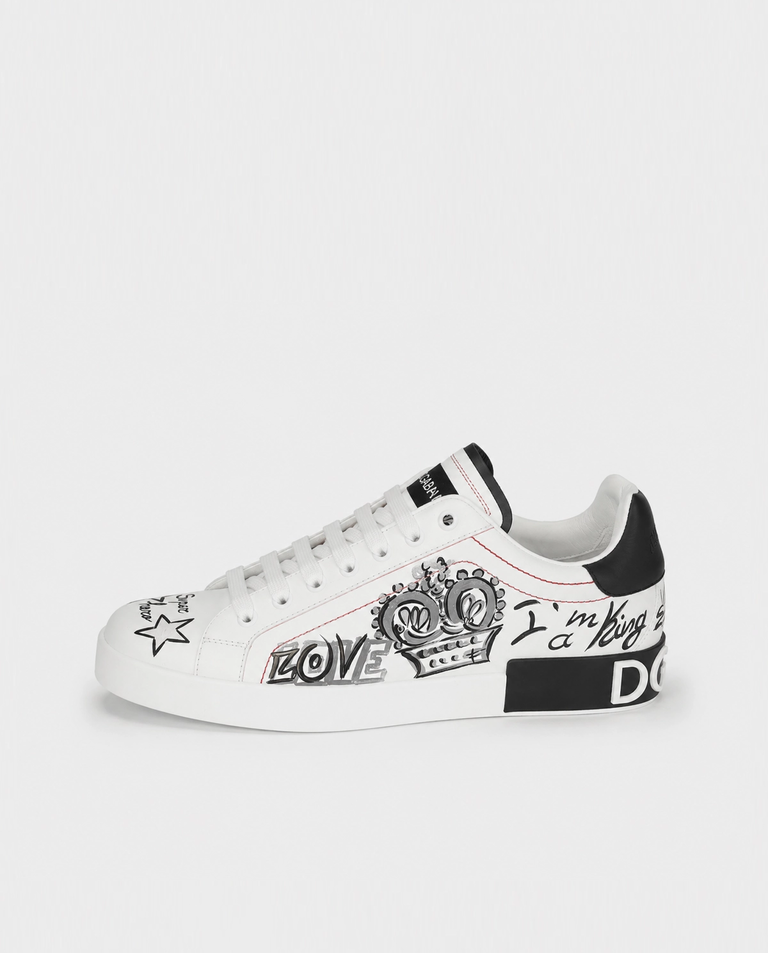 Białe skórzane sneakersy Portofino - Image #4