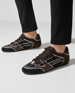 Brązowe sneakersy z logo Ginnica - Image #1