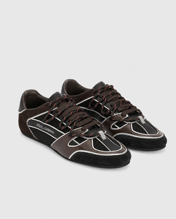 Brązowe sneakersy z logo Ginnica - Image #2