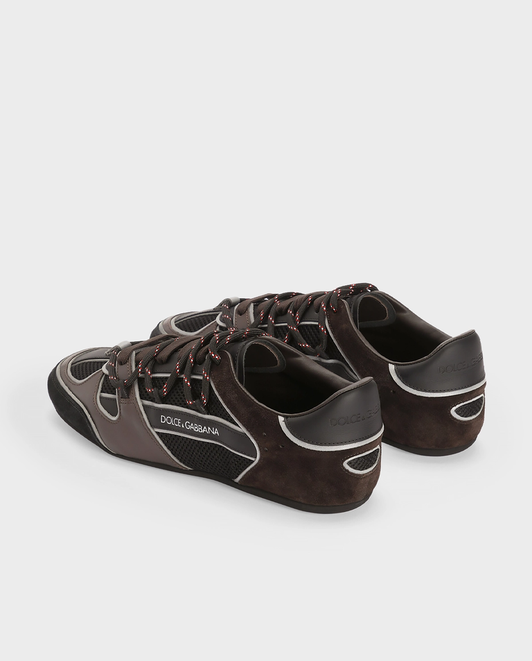 Brązowe sneakersy z logo Ginnica - Image #3
