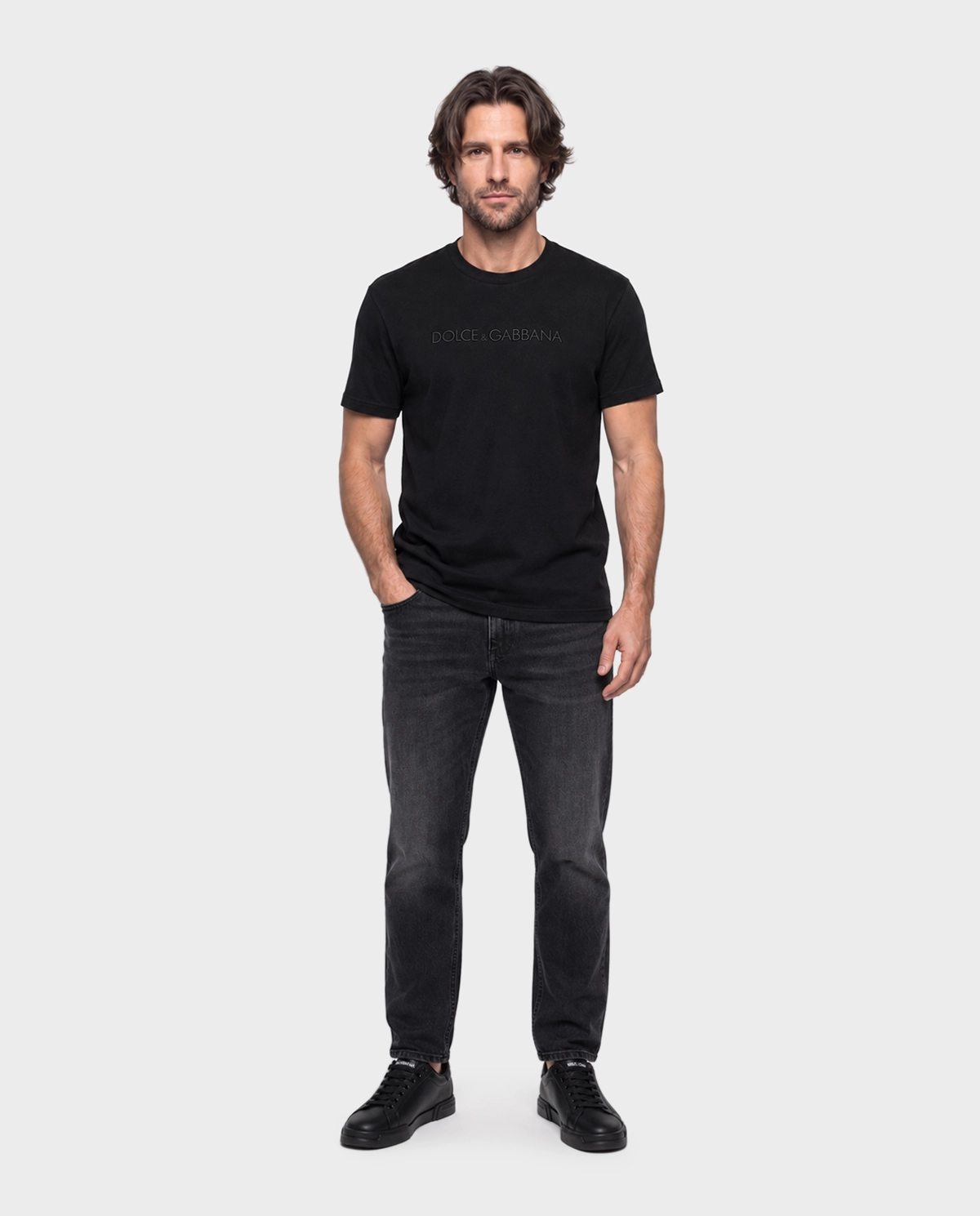 Czarny t-shirt z logo - Image #2