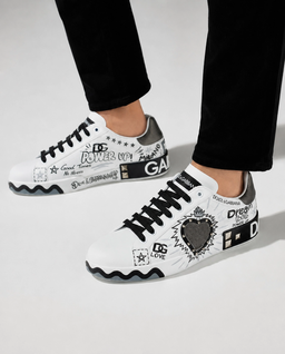 Białe skórzane sneakersy Portofino - Image #1