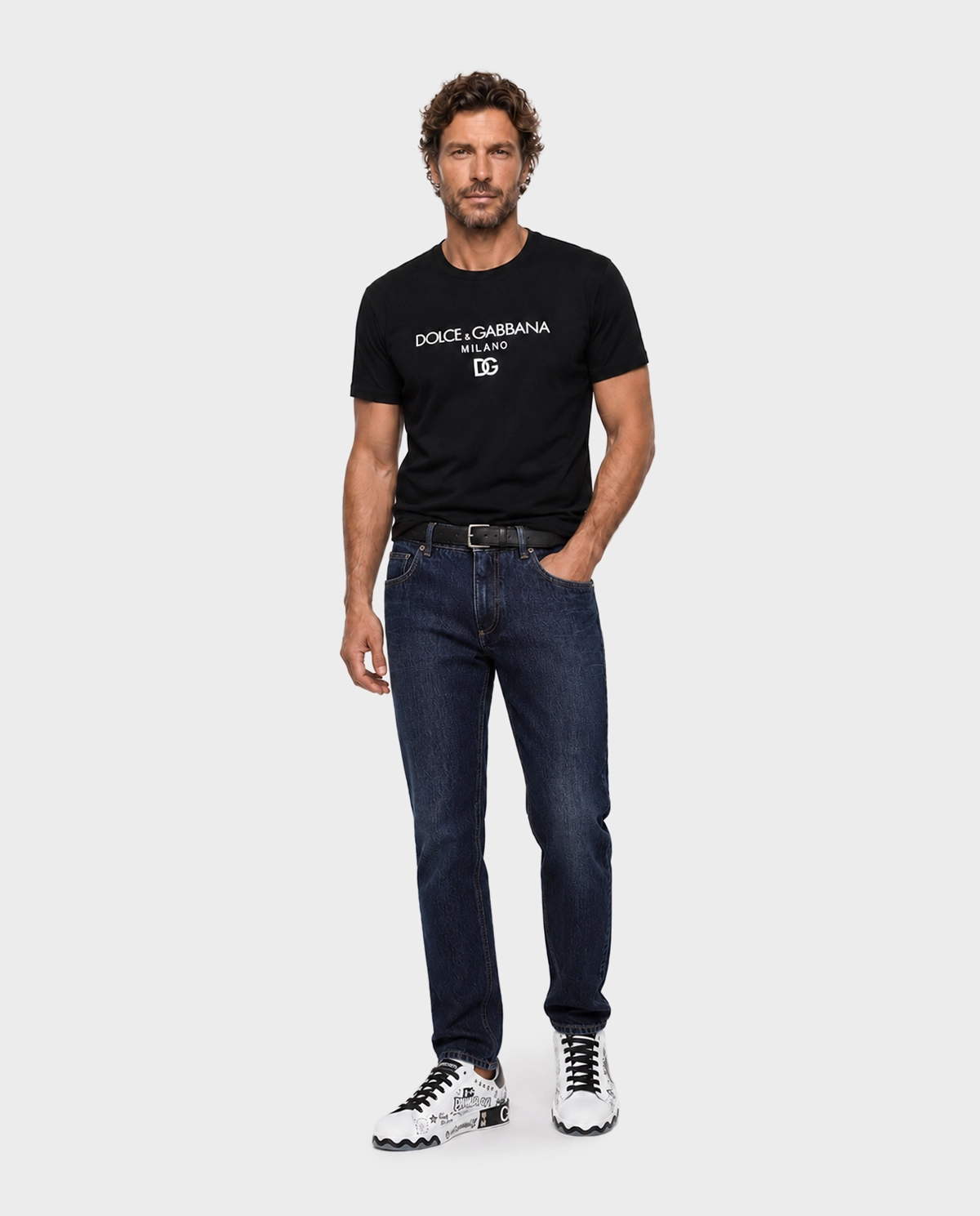 Granatowe jeansy Regular Fit - Image #2