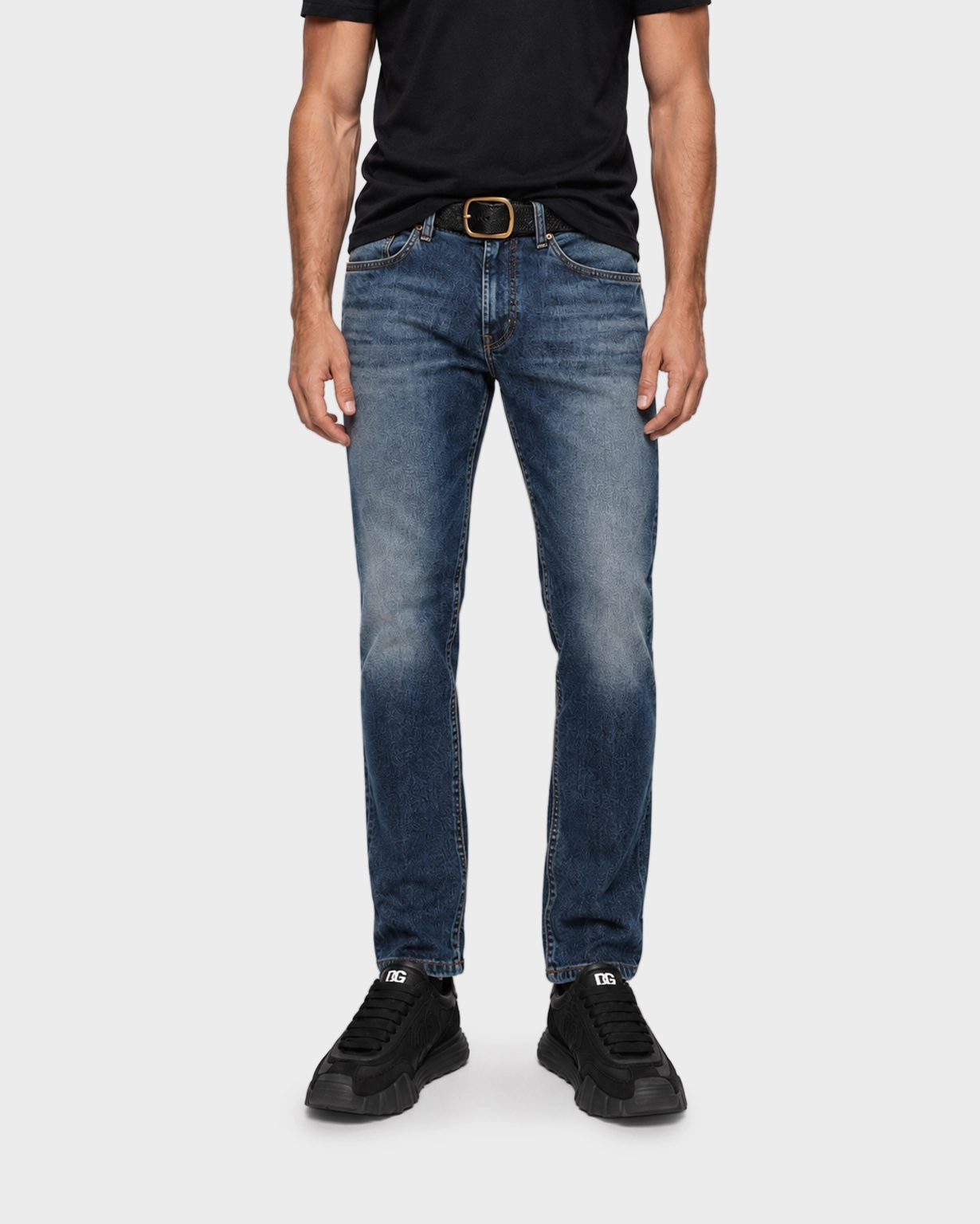 Granatowe jeansy Slim Fit - Image #1