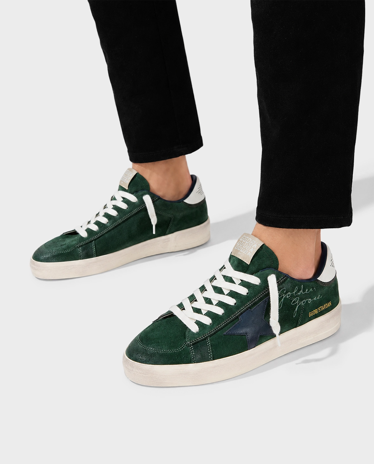 Zielone skórzane sneakersy Stardan - Image #1