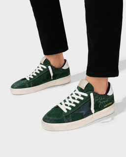 Zielone skórzane sneakersy Stardan - Image #1