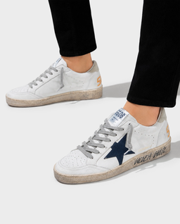 Białe skórzane sneakersy Ball Star - Image #1