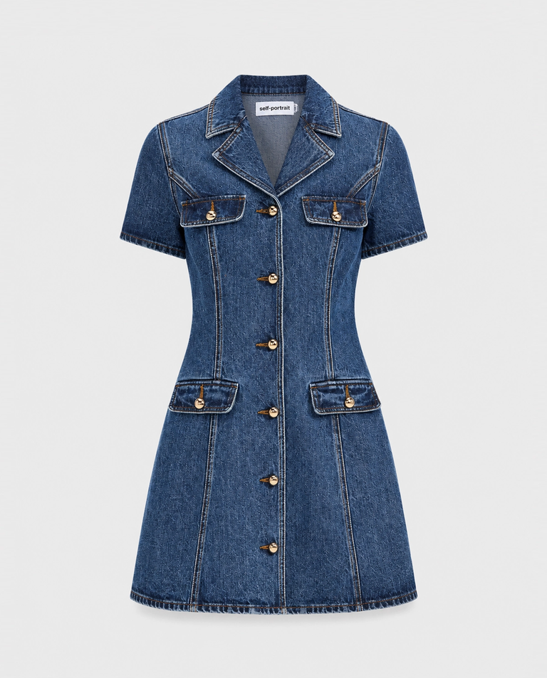 Niebieska jeansowa mini