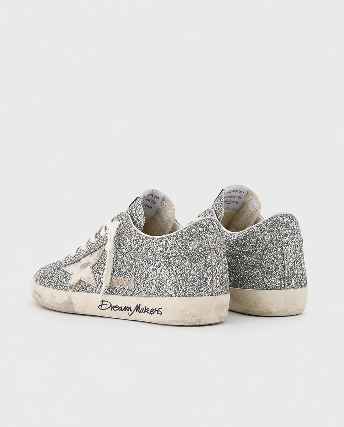 Skórzane sneakersy z brokatem Super Star - Image #3