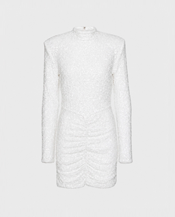 Biała cekinowa sukienka mini - Image #0