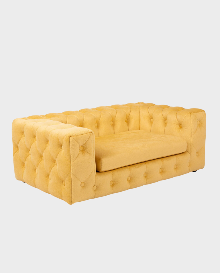 Żółta sofa dla psa Royal