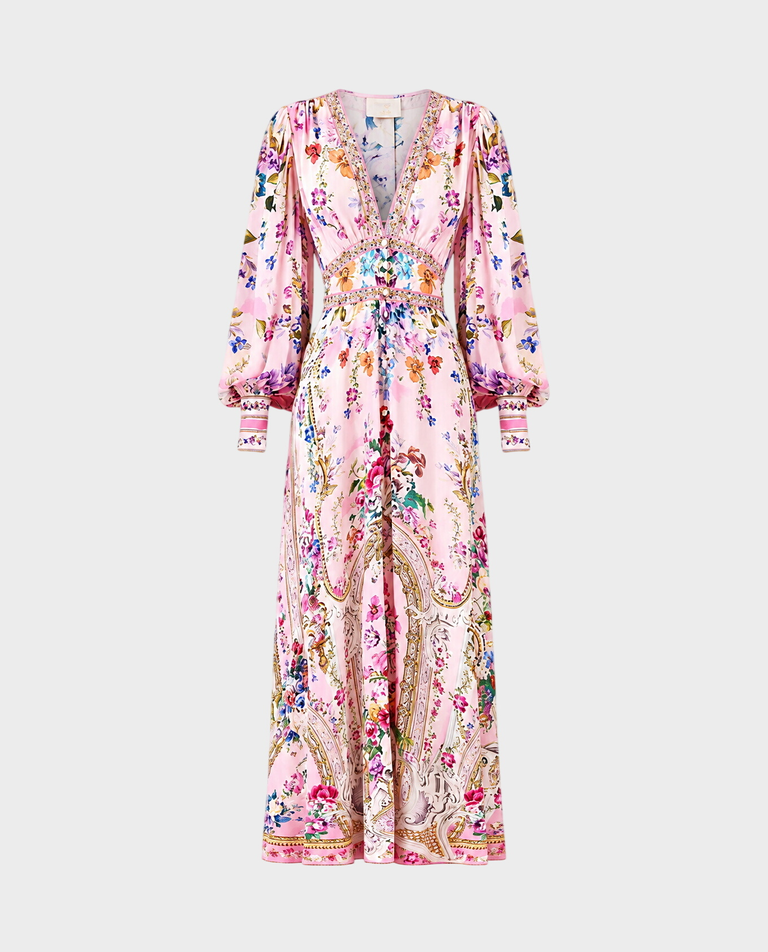 Jasnoróżowa sukienka w kwiaty Palatial Pastels