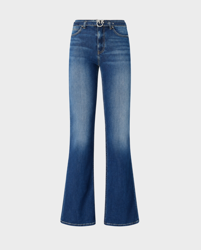Niebieskie jeansy Flared