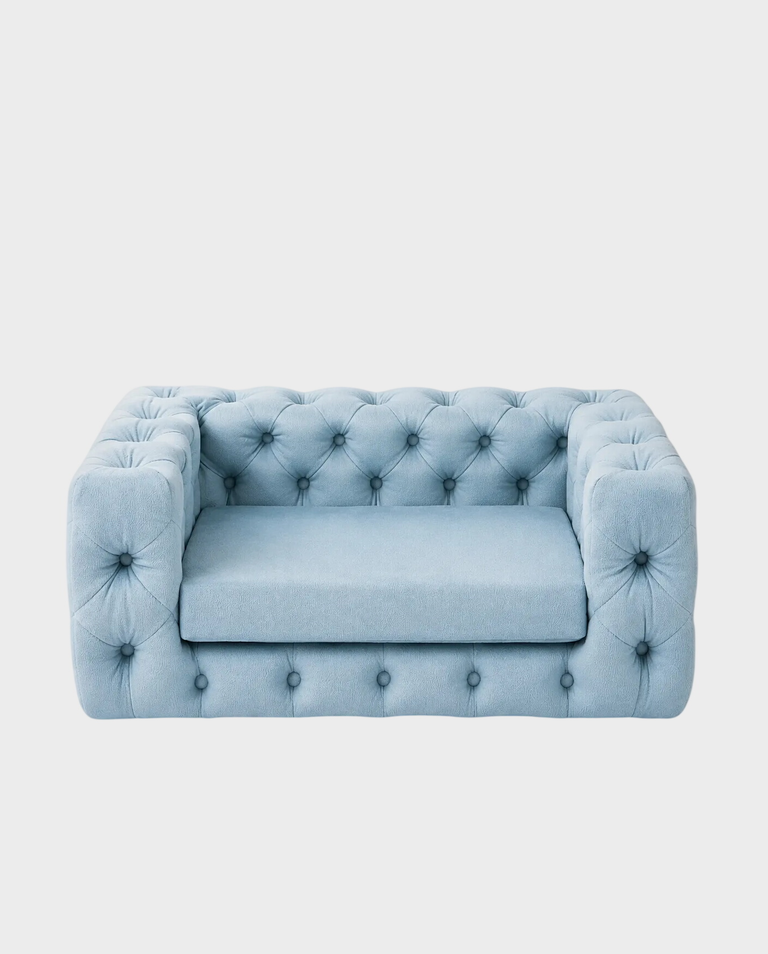 Niebieska sofa dla psa Glamour