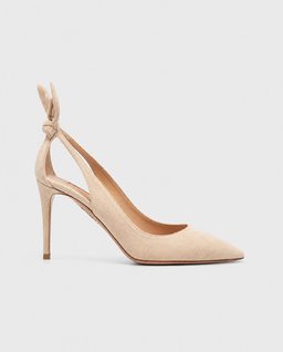 Zamszowe szpilki Bow Tie Pump 85 - Image #0