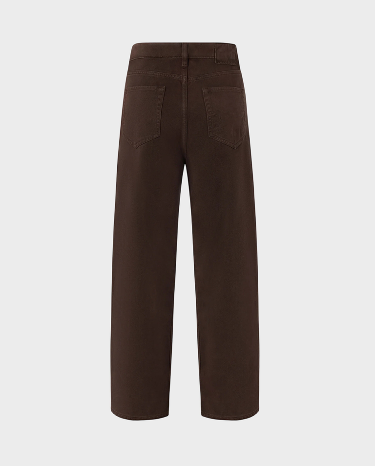 Brązowe spodnie jeansowe barrel fit