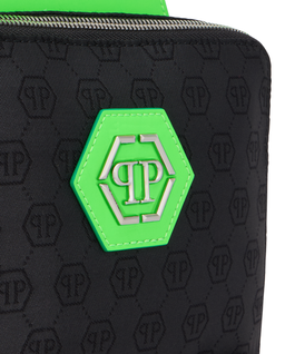 Czarna torba na ramię z monogramem - Image #4