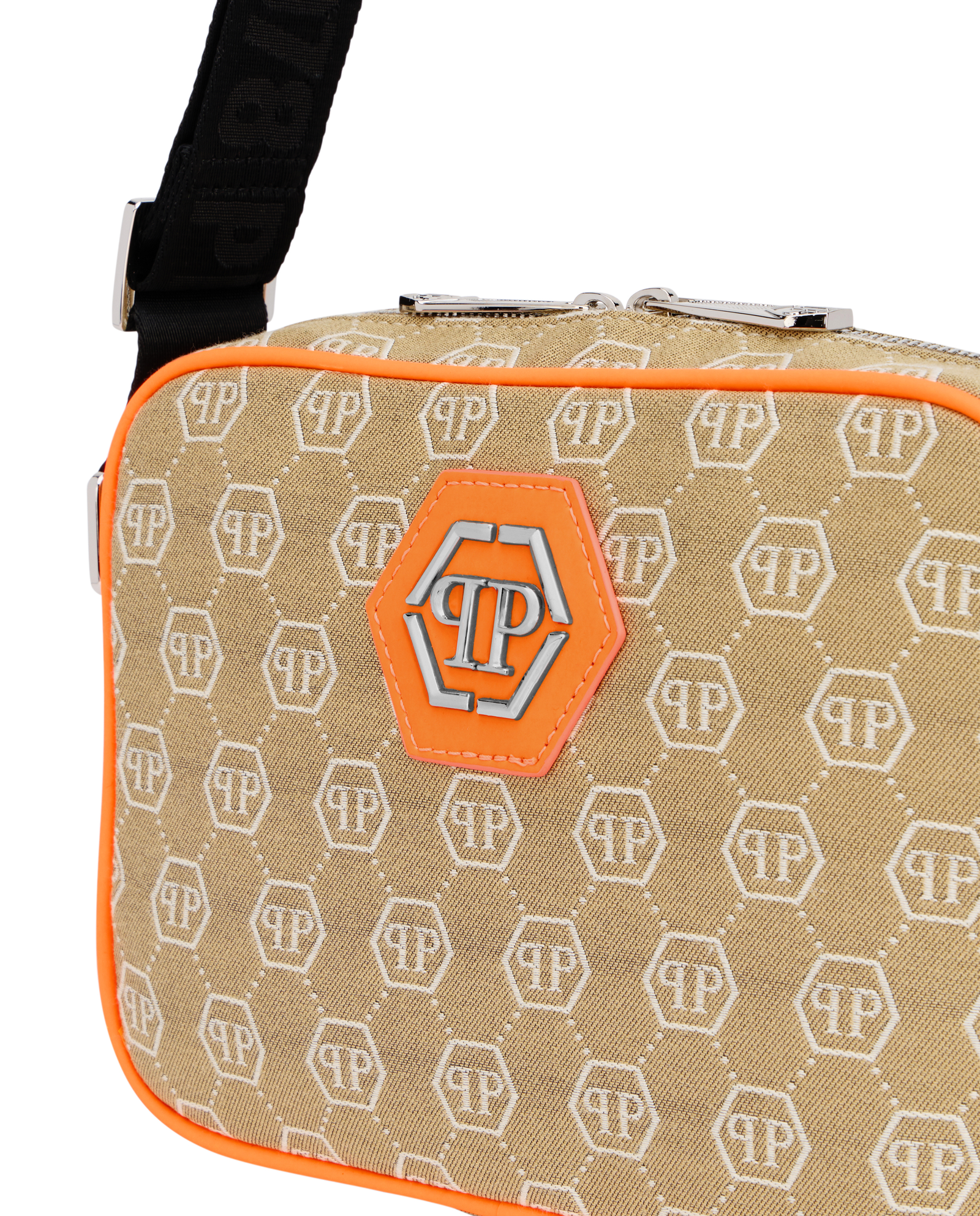 Beżowa saszetka z monogramem na pasek - Image #3